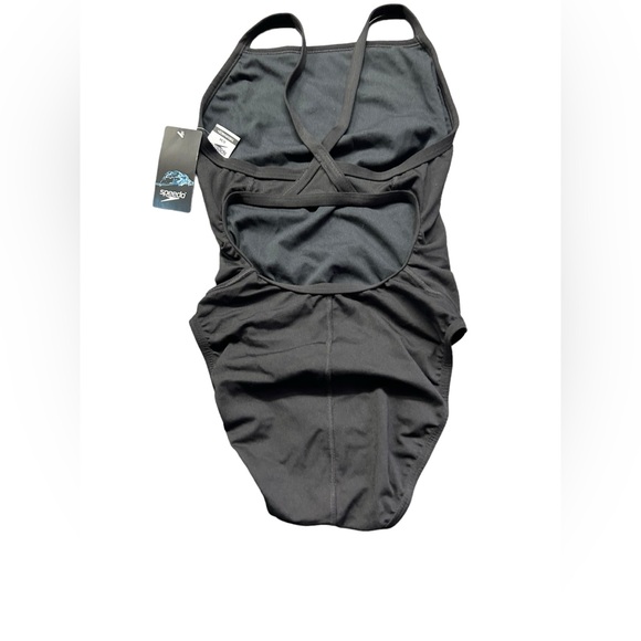 SPEEDO ENDURANCE PLUS black training athletic one piece competition swimsuit NWT - Picture 7 of 8
